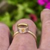 Imperial topaz and sapphire empress ring; silver, 24ct and 18ct pink gold. Size Q - Image 2