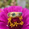 Eclipse ring, princess and brilliant unheated sapphires and E SI diamonds. Size P - Image 3