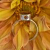 Imperial topaz and sapphire empress ring; silver, 24ct and 18ct pink gold. Size Q - Image 3