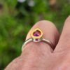 Burmese ruby Ember ring; .70ct set in 24ct gold, fine silver and 18ct white gold. Size N 1/2. Independent valuation supplied. - Image 2