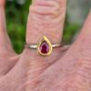 Burmese ruby Ember ring; .70ct set in 24ct gold, fine silver and 18ct white gold. Size N 1/2. Independent valuation supplied. - Image 4